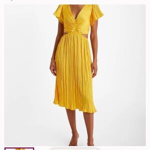 NWT Express Sunny Yellow Midi Dress